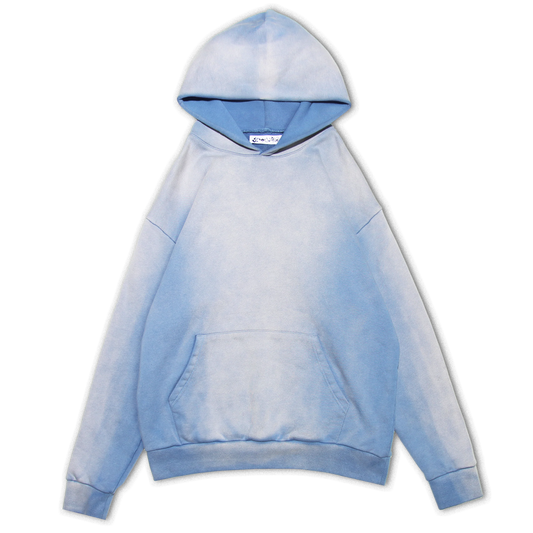 Grounded Blanks Sun Faded Hoodie Blue