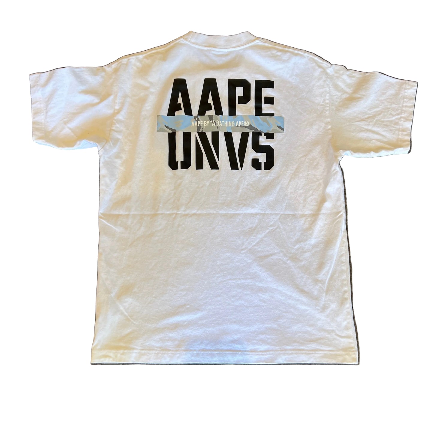 USED AAPE Universe Tee White