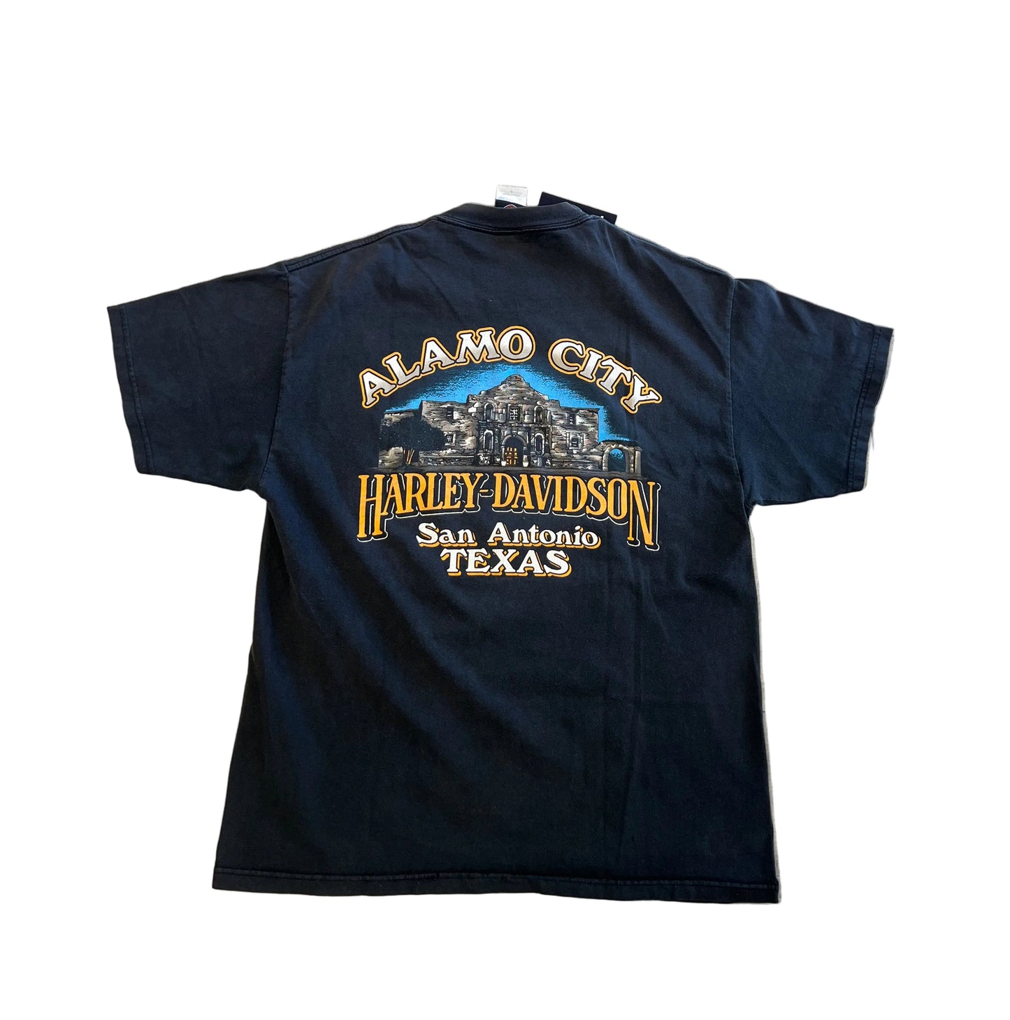 Vintage Harley Davidson Alamo City Tee Black