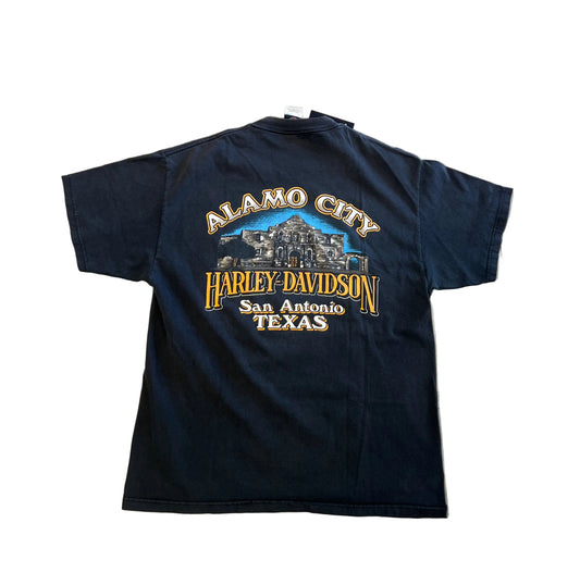 Vintage Harley Davidson Alamo City Tee Black