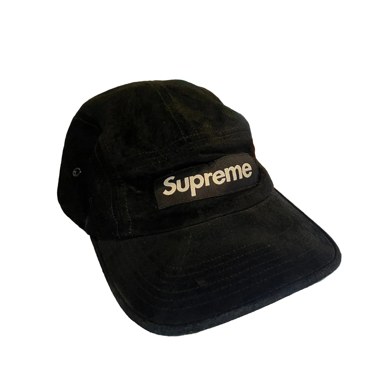 USED Supreme Suede Camp Cap (SS23) Black
