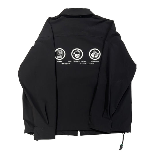USED Hidden Past, Present, & Future Coaches Jacket Black
