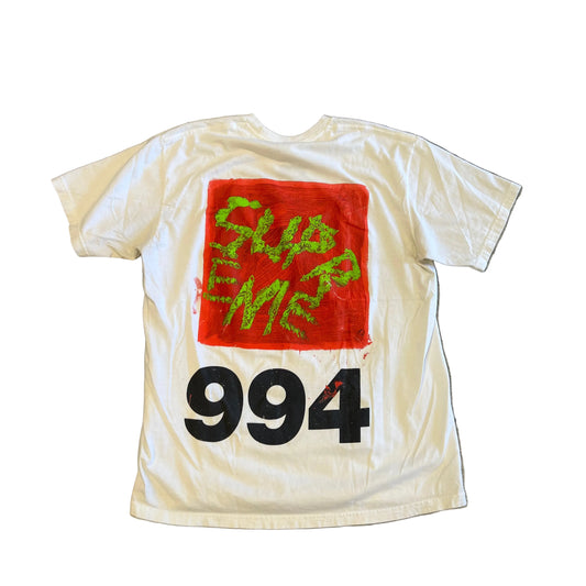 USED Supreme Paint Tee White