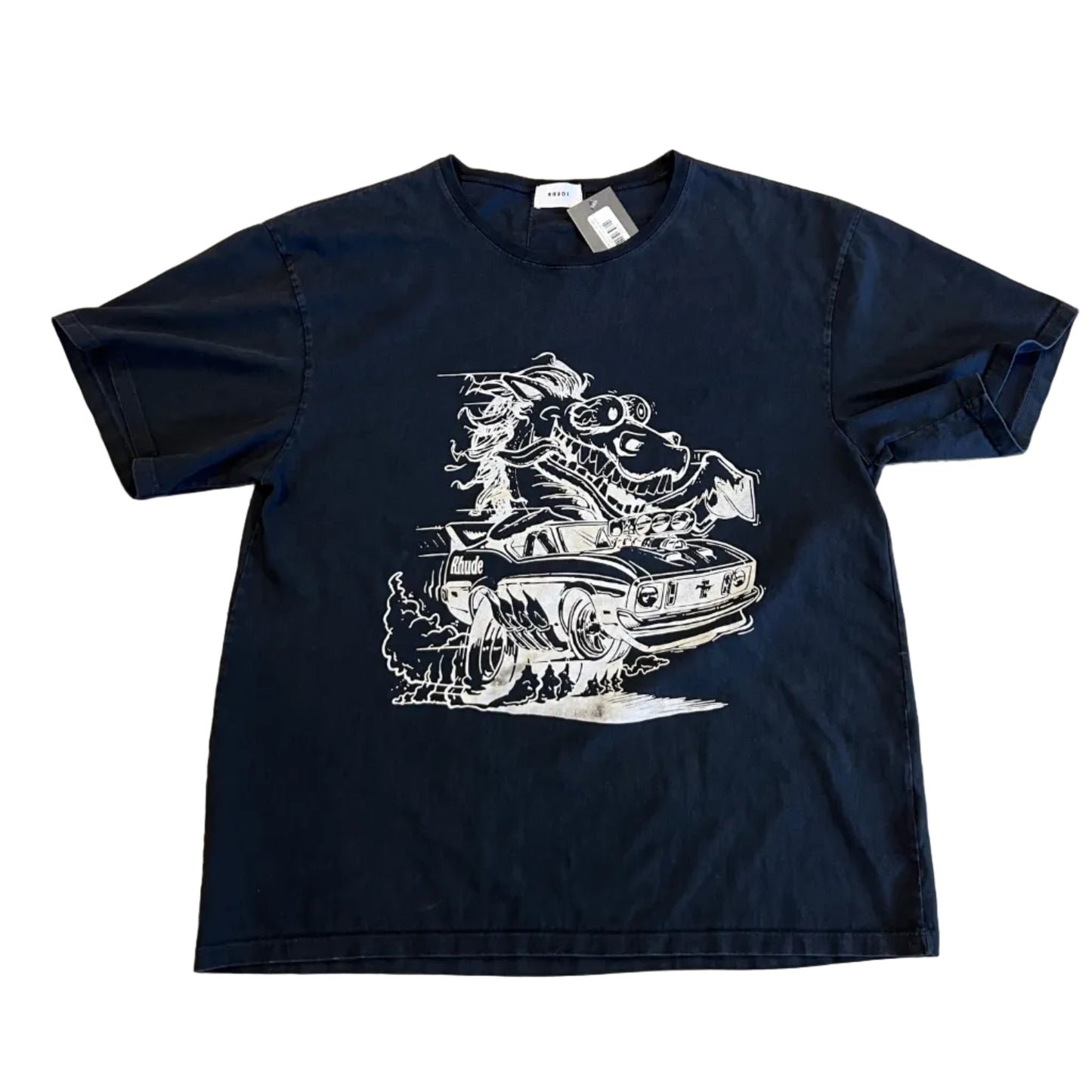 USED Rhude Horsepower Tee Black