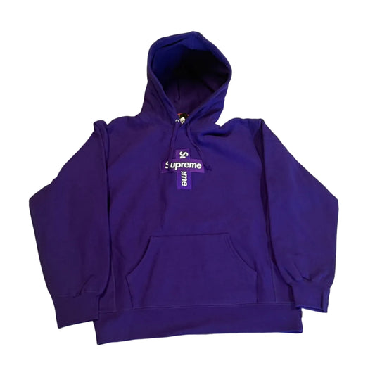 Supreme FW20 Cross Box Logo Hoodie Purple
