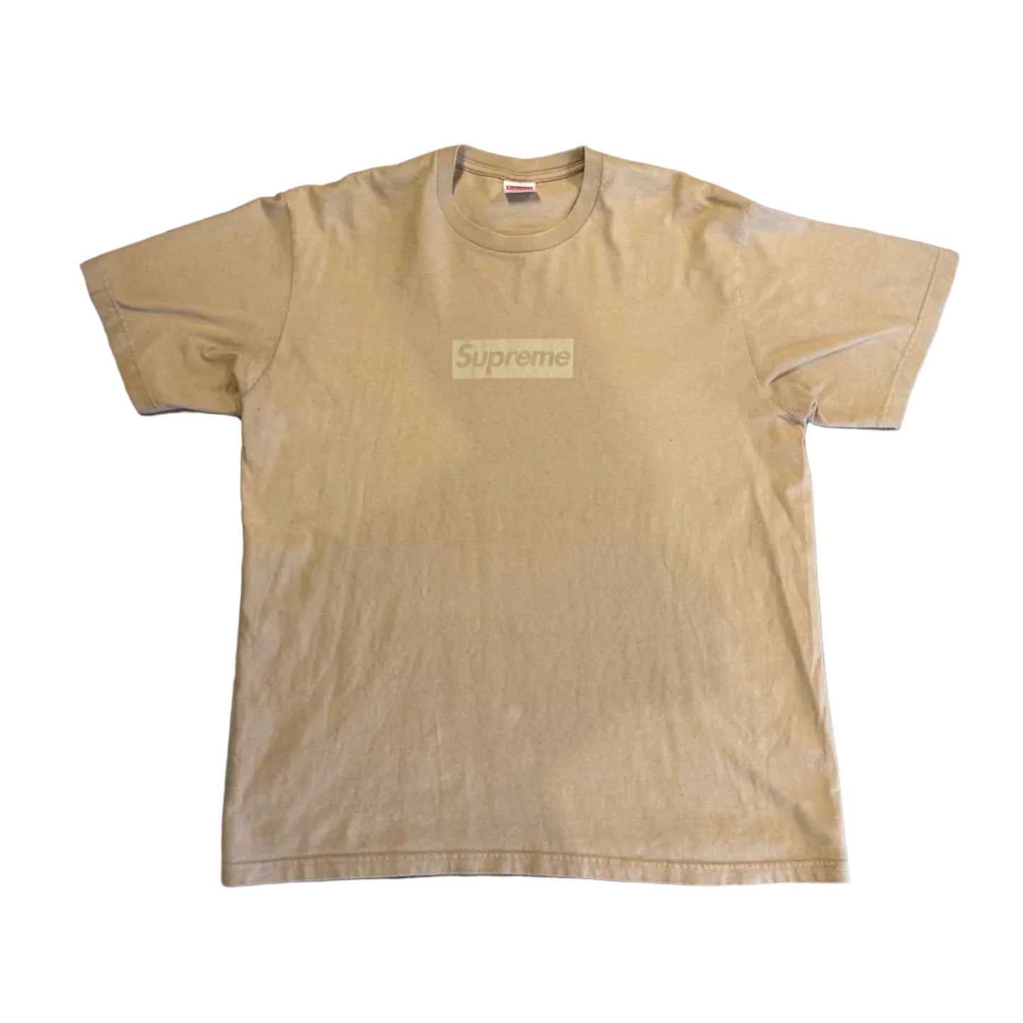 USED Supreme Tonal Box Logo Tee Khaki