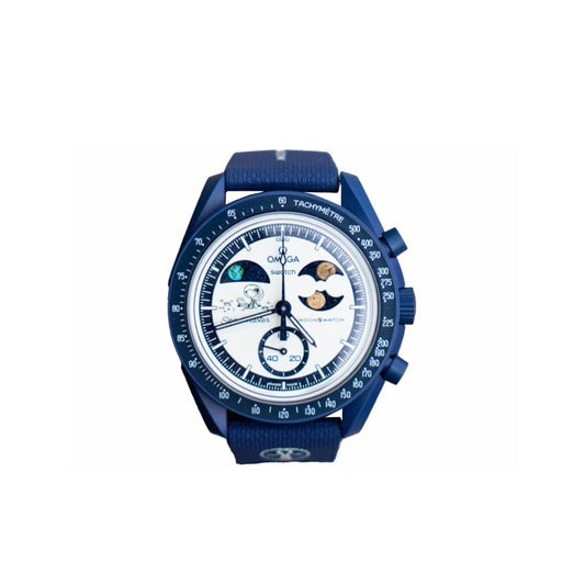 Swatch x Omega Bioceramic Moonswatch Mission To Earthphase Moonshine Snoopy Gold (Sturgeon Moon)