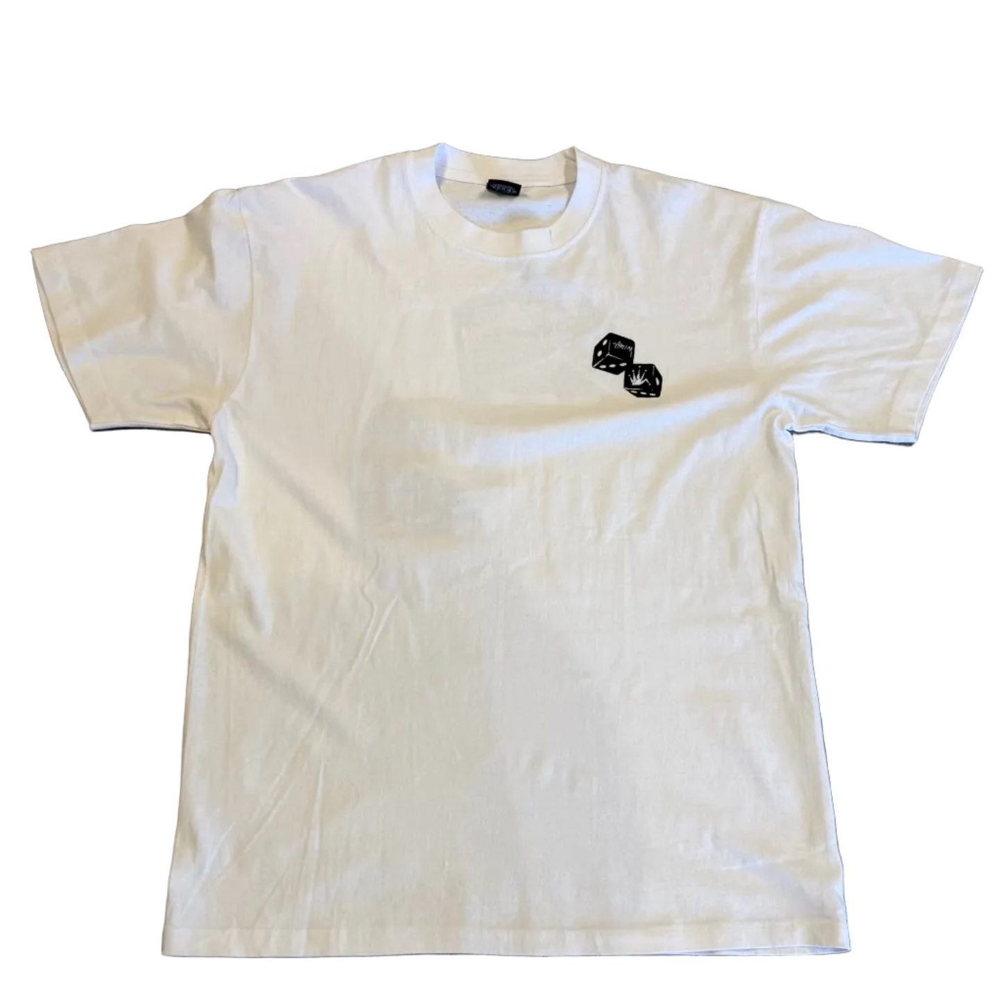 USED Stussy Dice Tee White