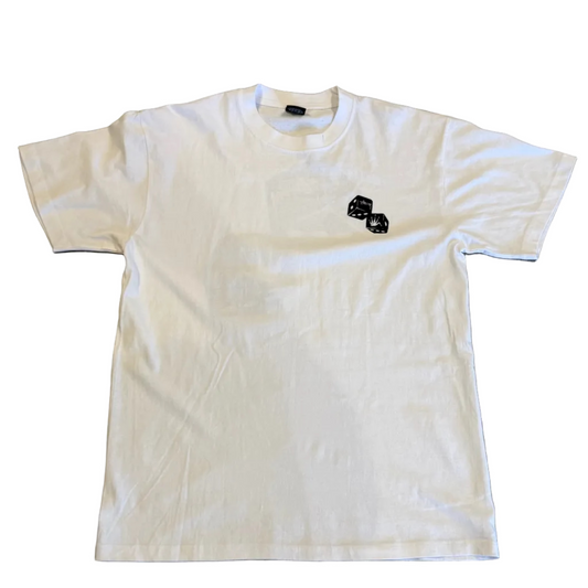USED Stussy Dice Tee White