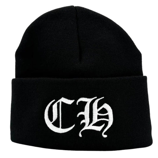 Embroidered CH Logo Beanie Black