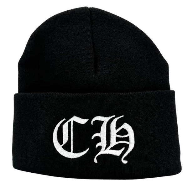 Embroidered CH Logo Beanie Black