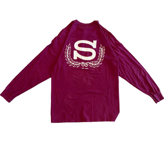 USED Stussy S Crest LS Tee