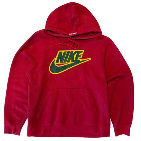 USED Supreme x Nike Leather Logo Hoodie