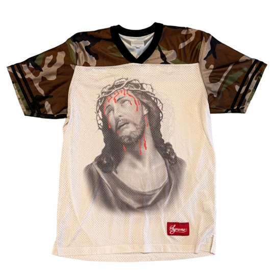 USED Supreme SS14 Jesus Camo Football Mesh Jersey