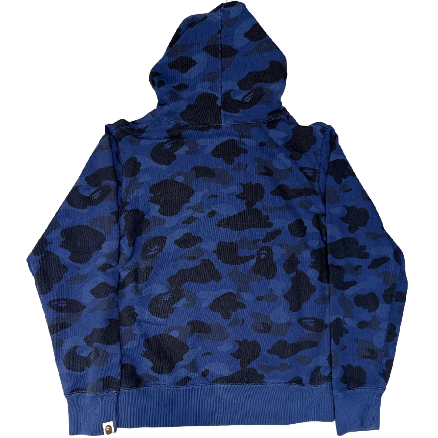 USED Bape Color Camo NYC Logo Loose Fit Pullover Hoodie