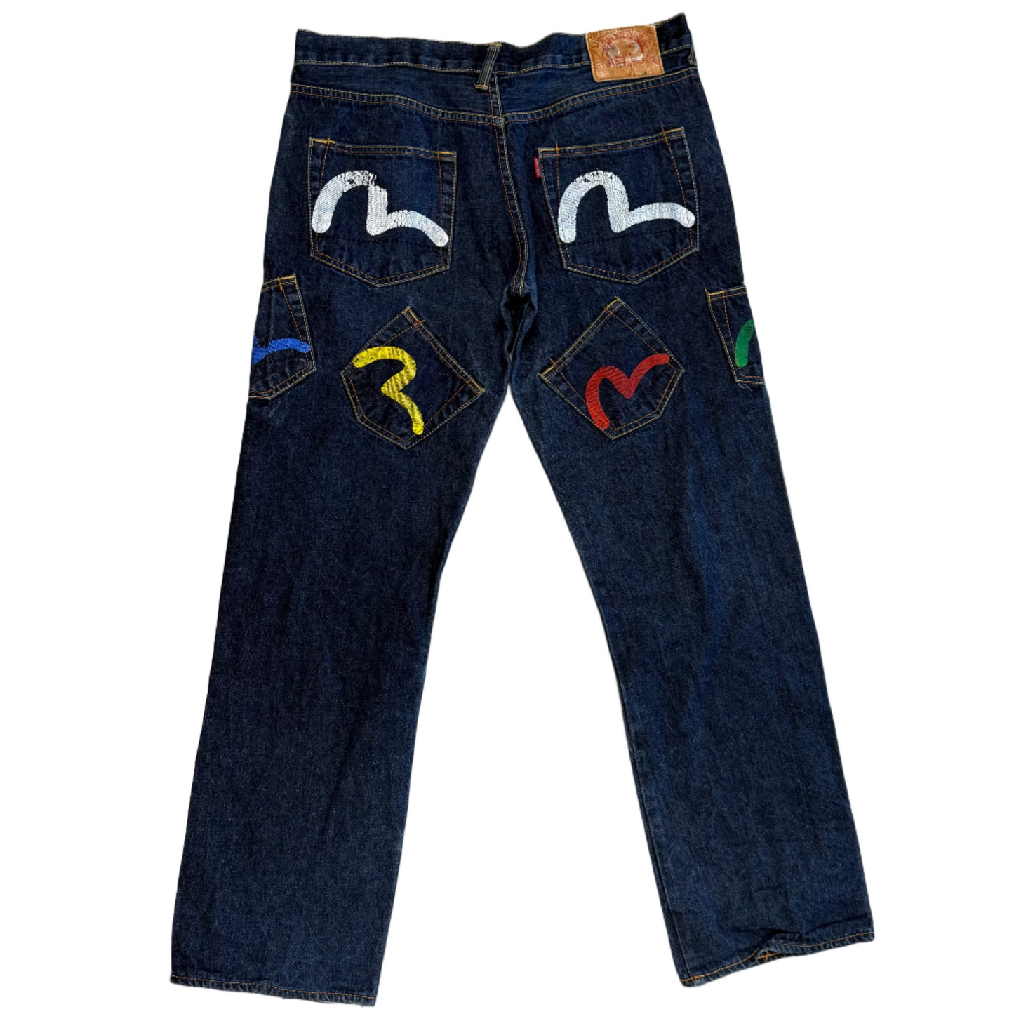 USED EVISU Multi Pocket Jeans