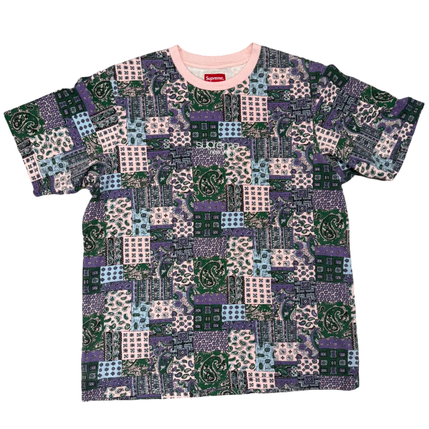 USED Supreme Patchwork Paisley S/S Top