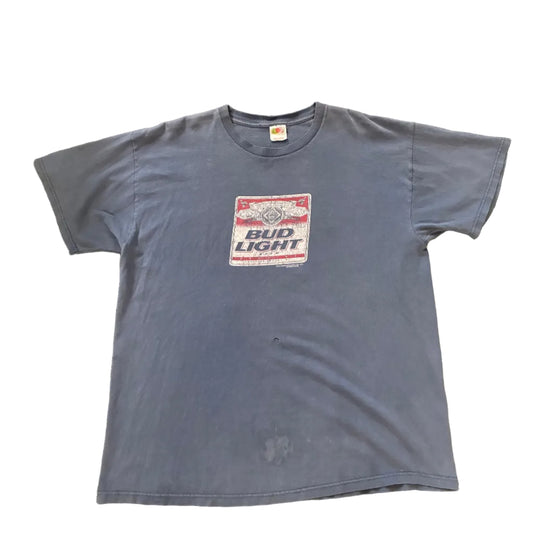 Vintage 2004 Bud Light Tee Blue