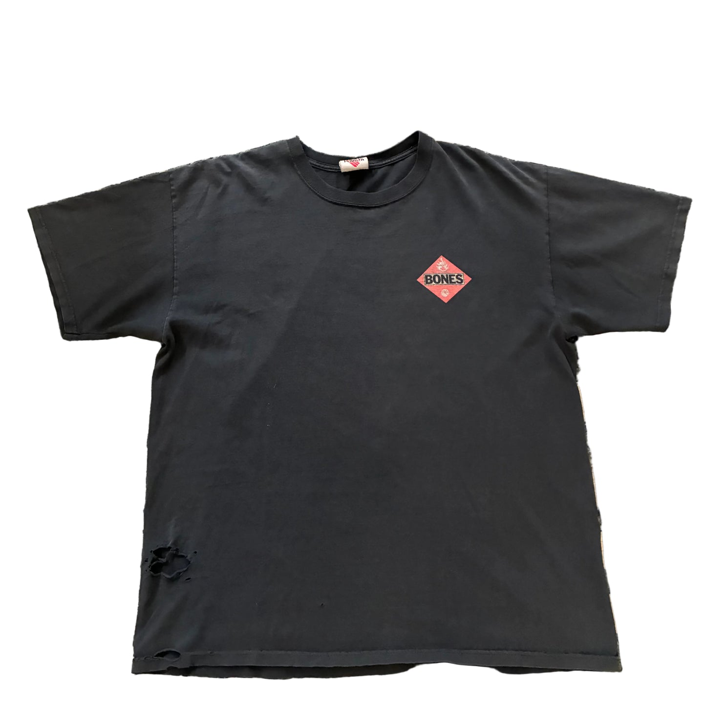 Vintage Bones Thrashed Faded Tee Black