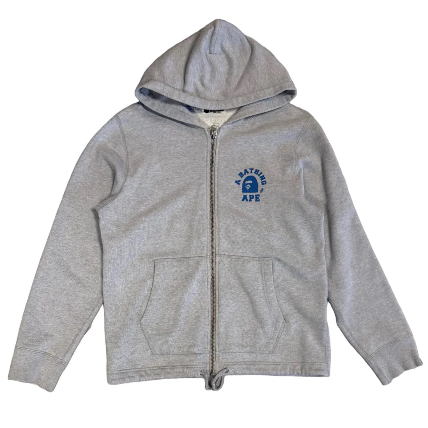 USED BAPE College Logo Zip Up Hoodie