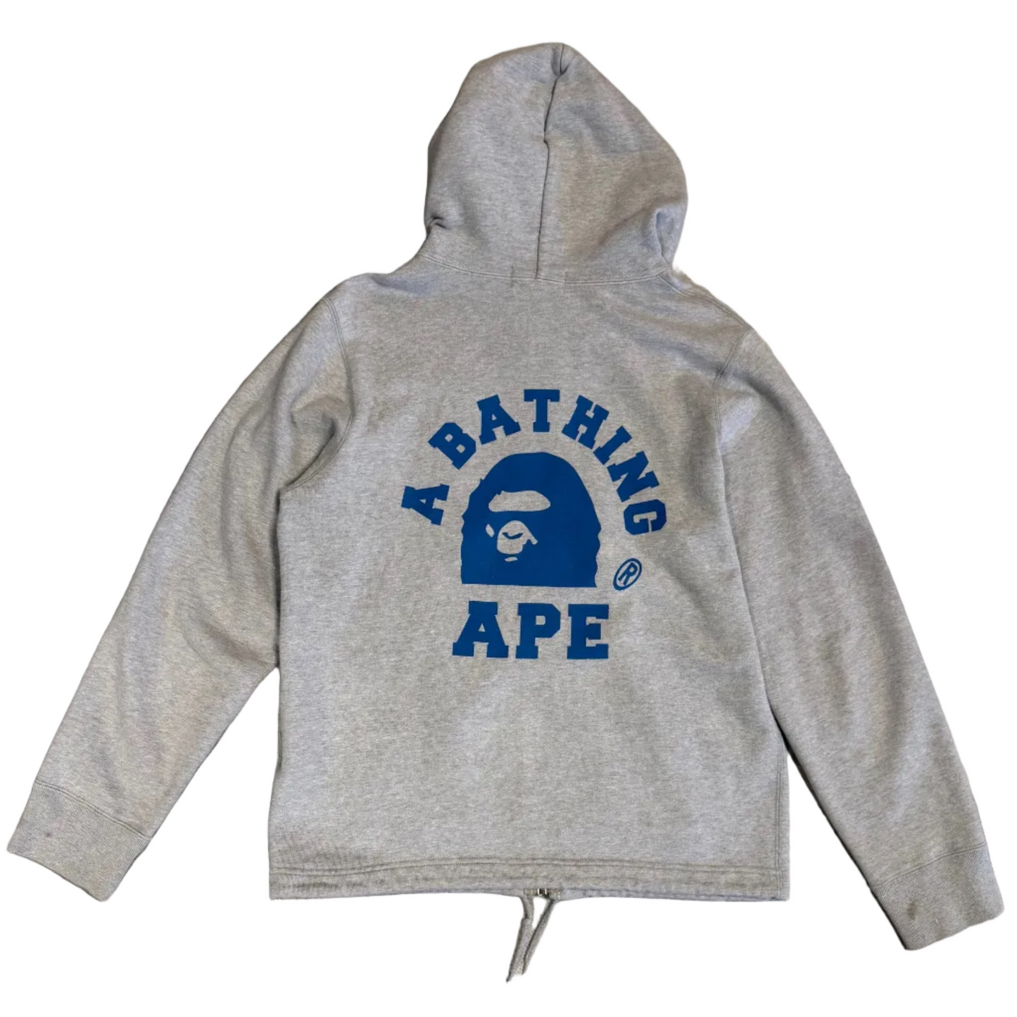 USED BAPE College Logo Zip Up Hoodie