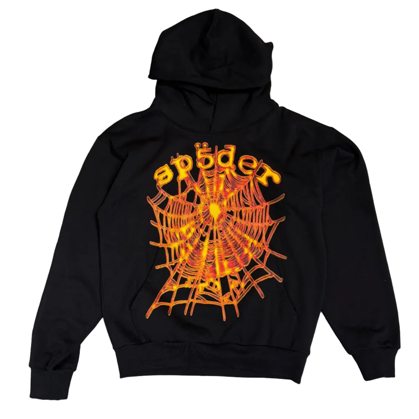USED Sp5der OG Web V2 Hoodie Black Flame