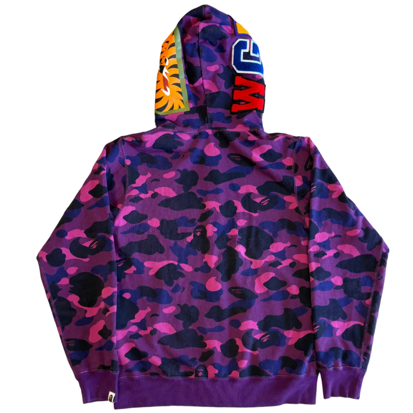 USED BAPE Color Camo 2nd Shark Pullover Hoodie