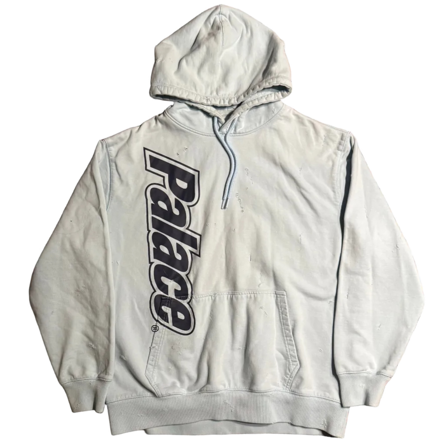 USED Palace Lowercase Font Hoodie Light Blue