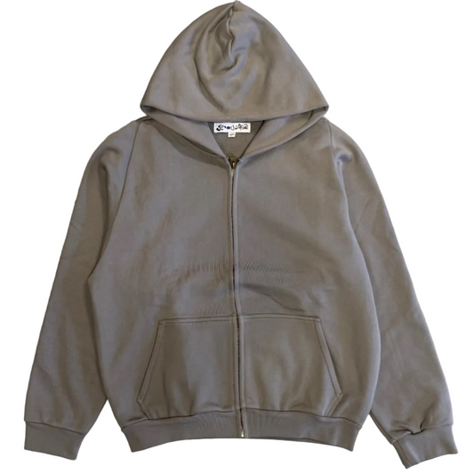 Grounded Blanks Single Layer Zip Up Grey