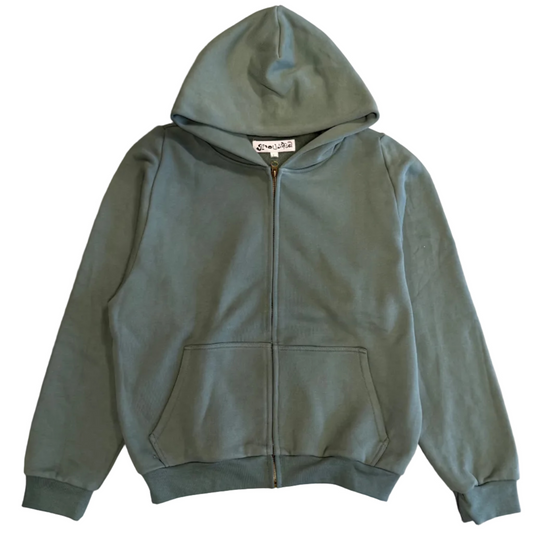 Grounded Blanks Single Layer Zip Up Green