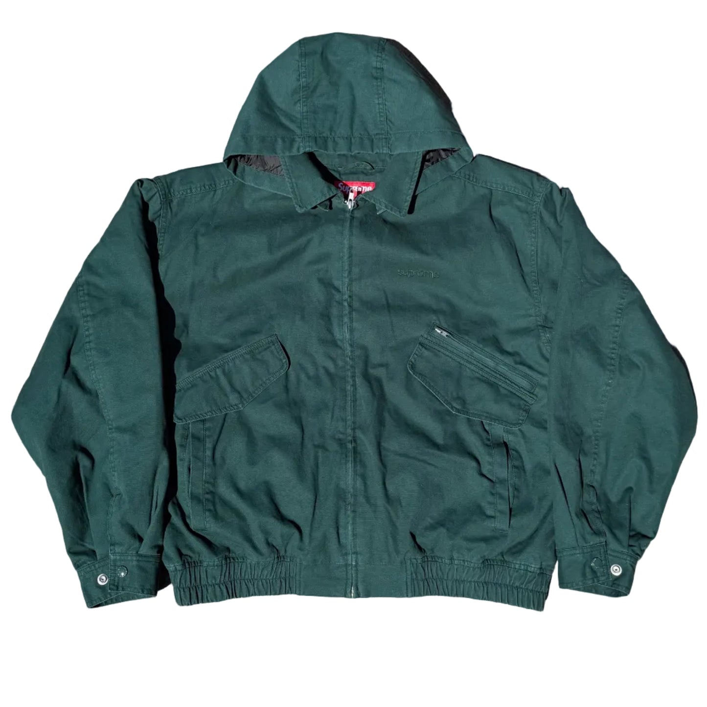 USED Supreme FW25 Hooded Utility Jacket Dark Green