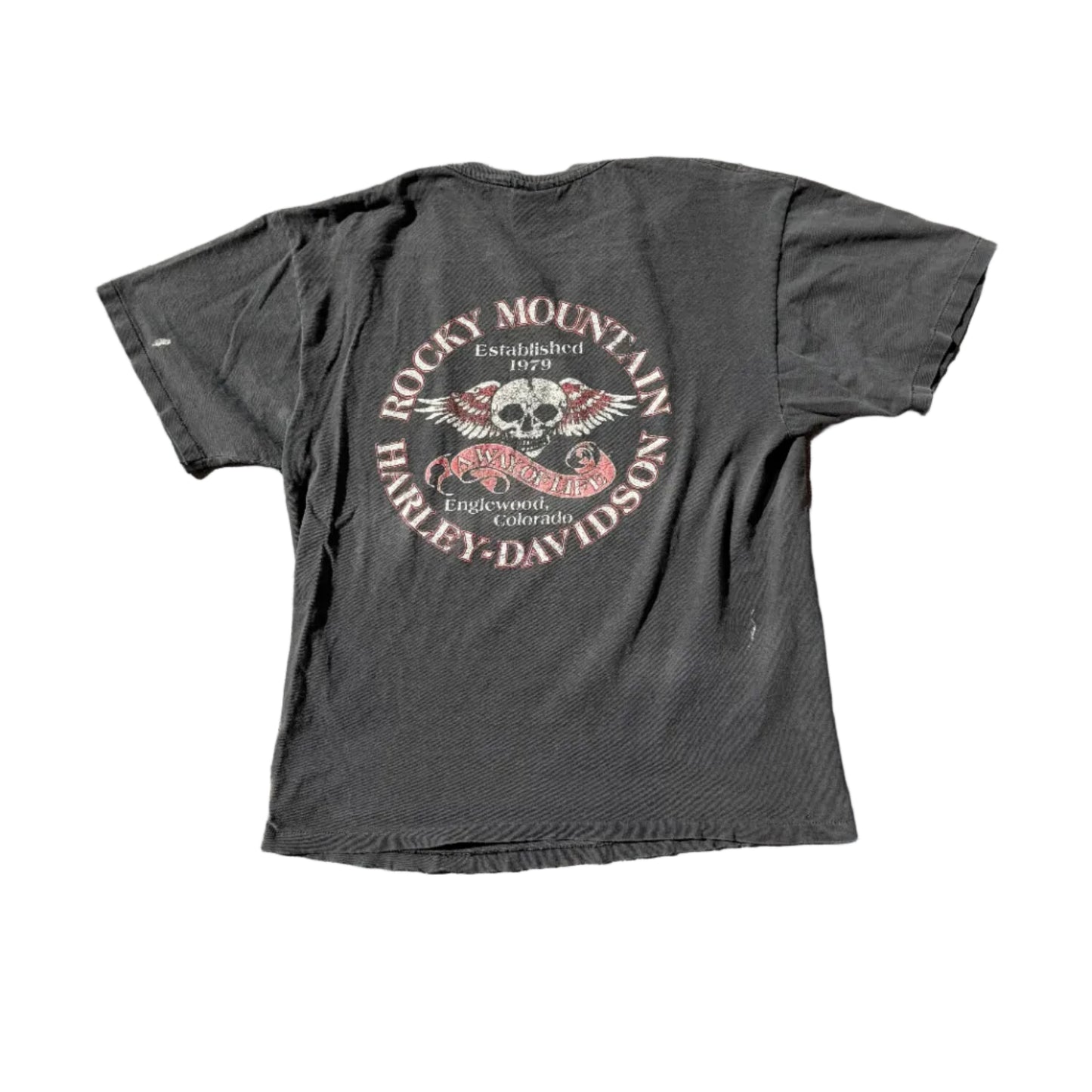 Vintage Harley Davidson Rocky Mountain Tee Grey