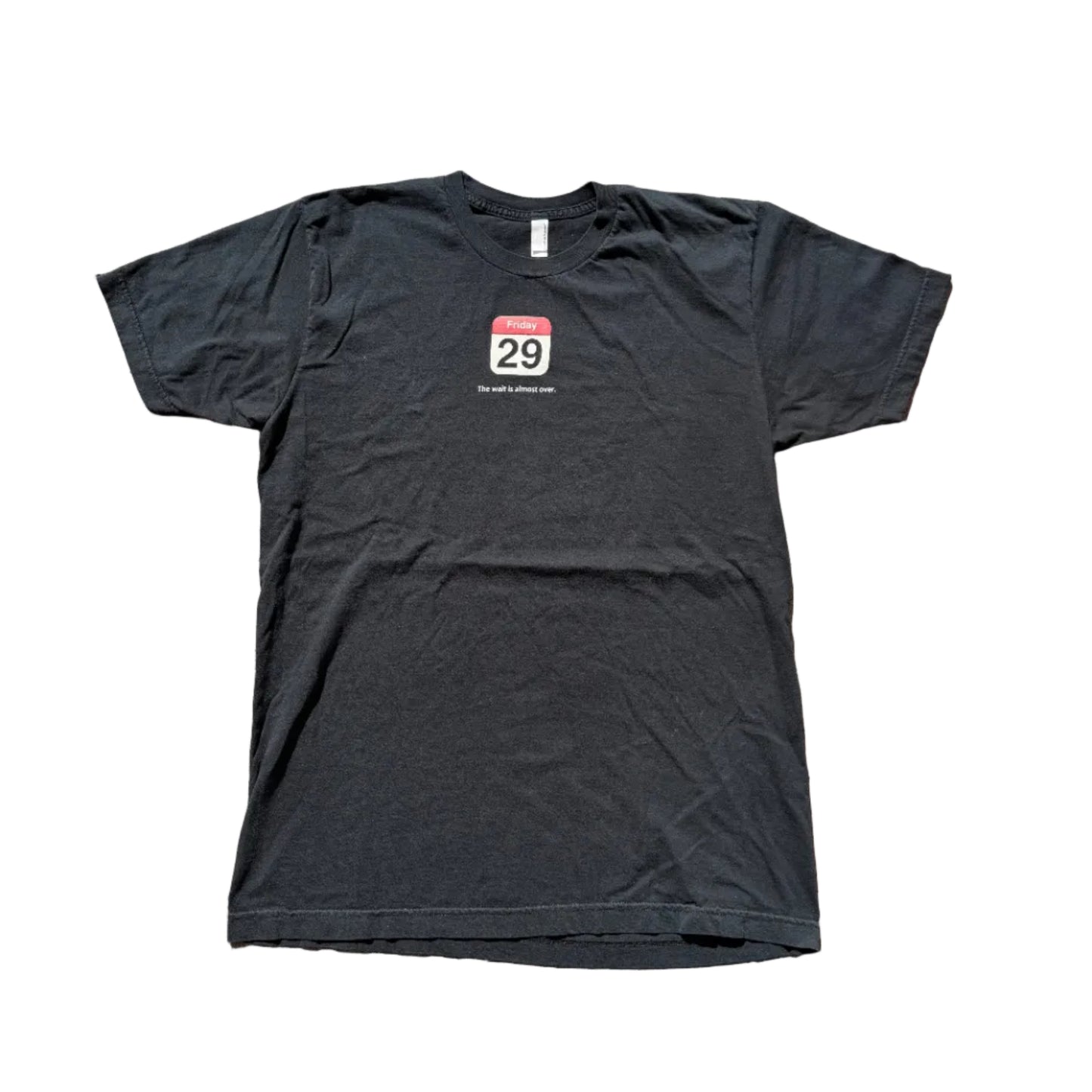 Vintage Apple 2010 The Wait Is Almost Over Tee Black