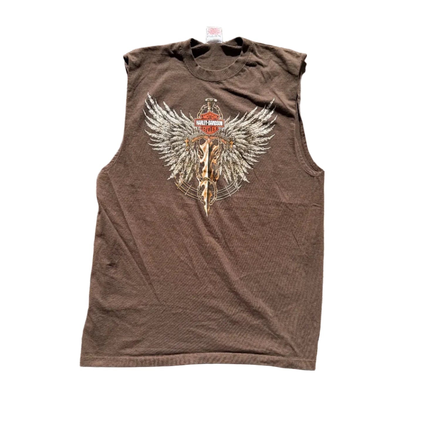 Vintage Harley Stafford Cutoff Tee Brown