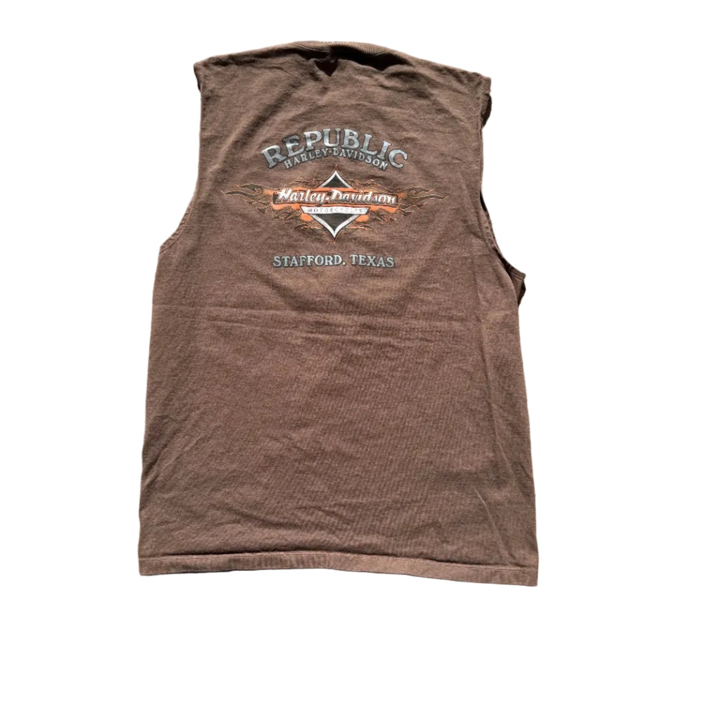 Vintage Harley Stafford Cutoff Tee Brown