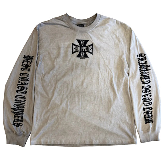 West Coast Choppers Saint LS Tee Faded Grey