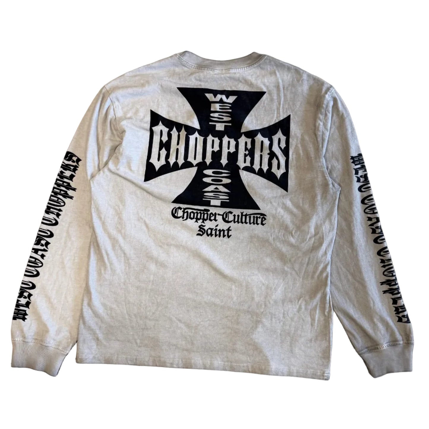 West Coast Choppers Saint LS Tee Faded Grey