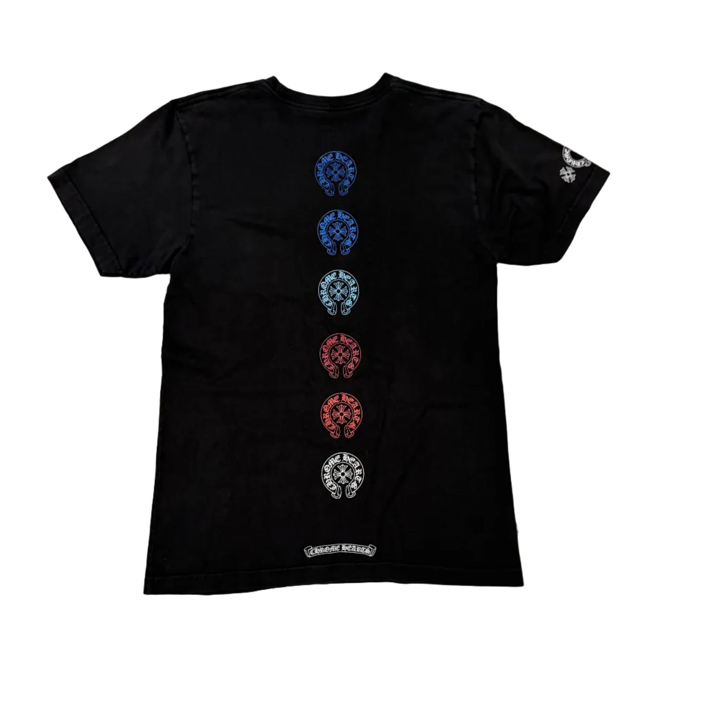 USED Chrome Hearts Multi Color Horse Shoe Tee