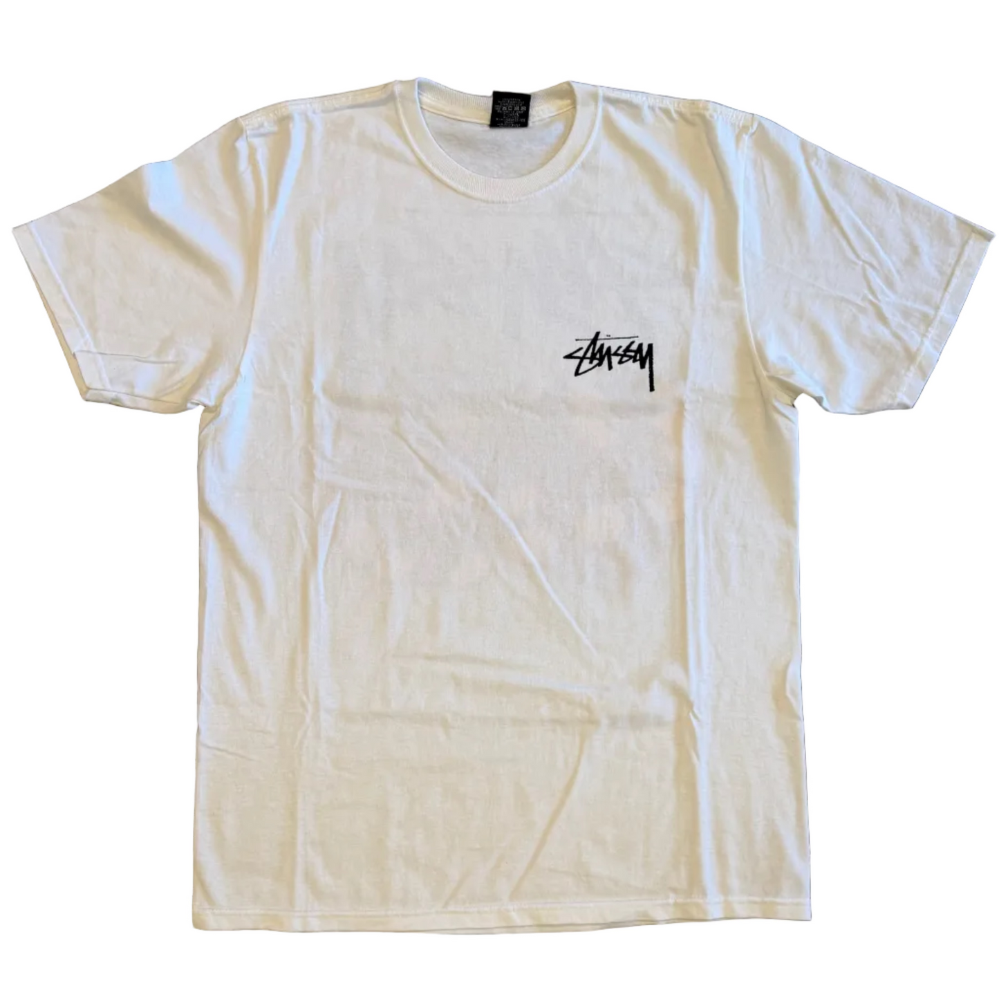 USED Stussy Diced Out Tee White