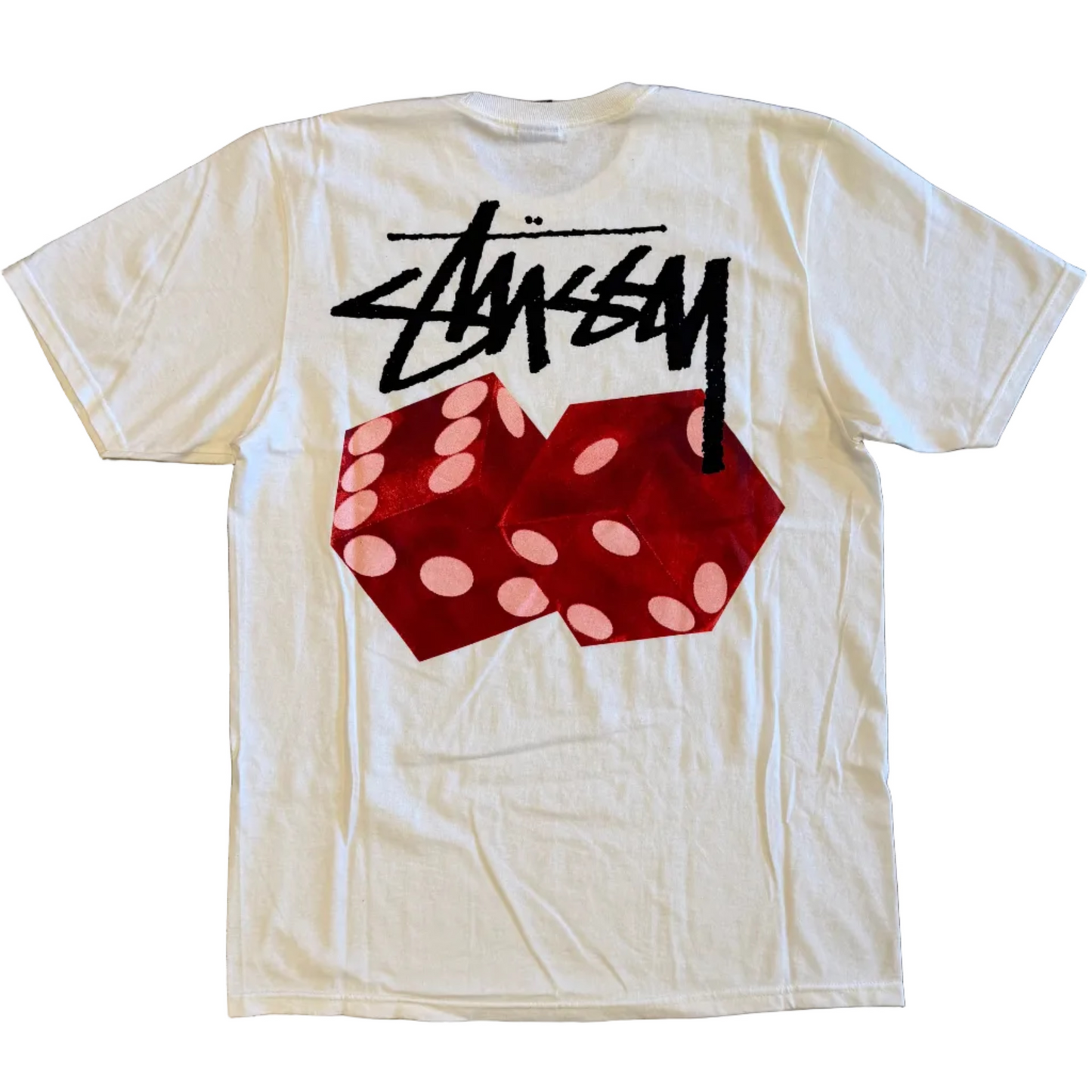 USED Stussy Diced Out Tee White
