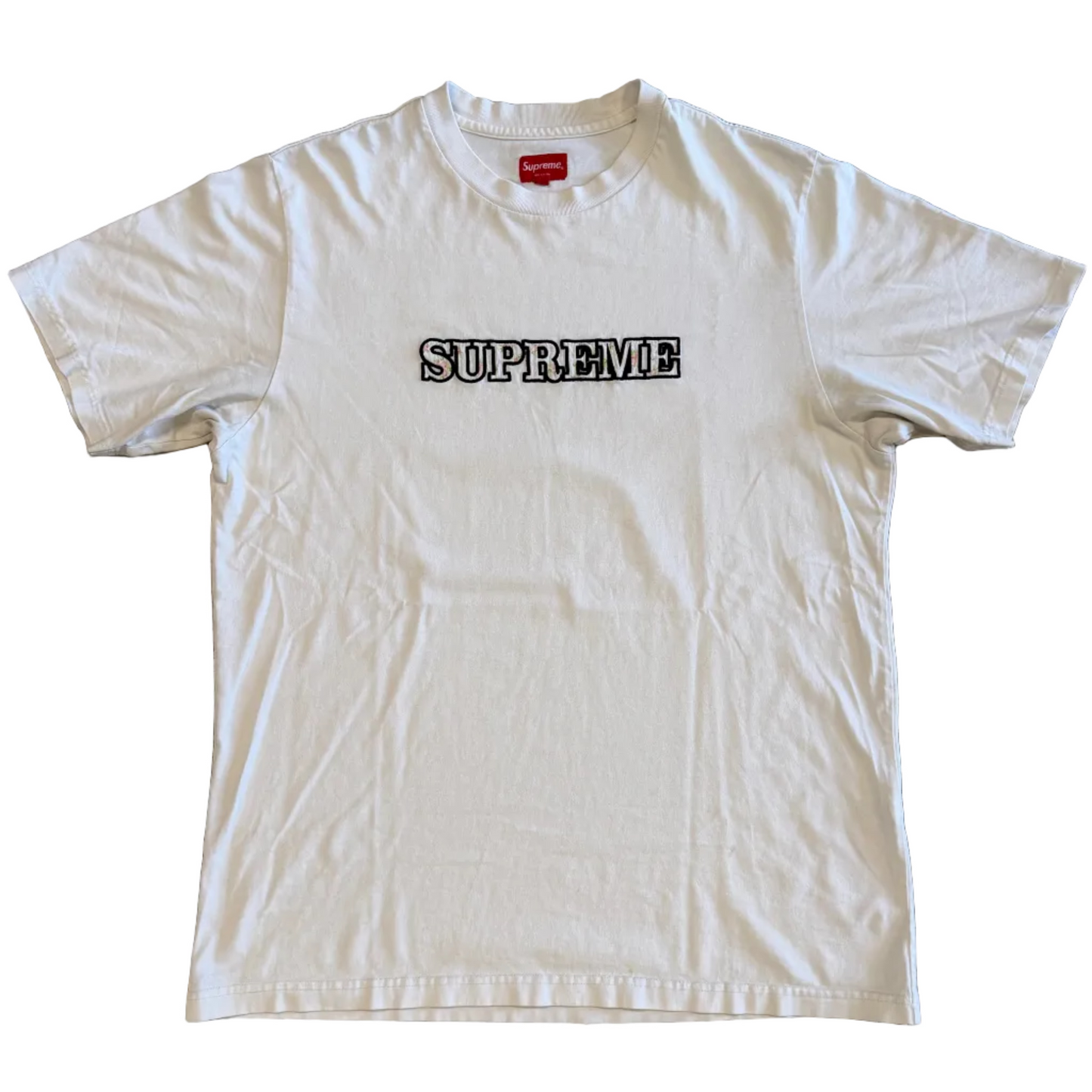 USED Supreme FW18 Floral Logo Top White