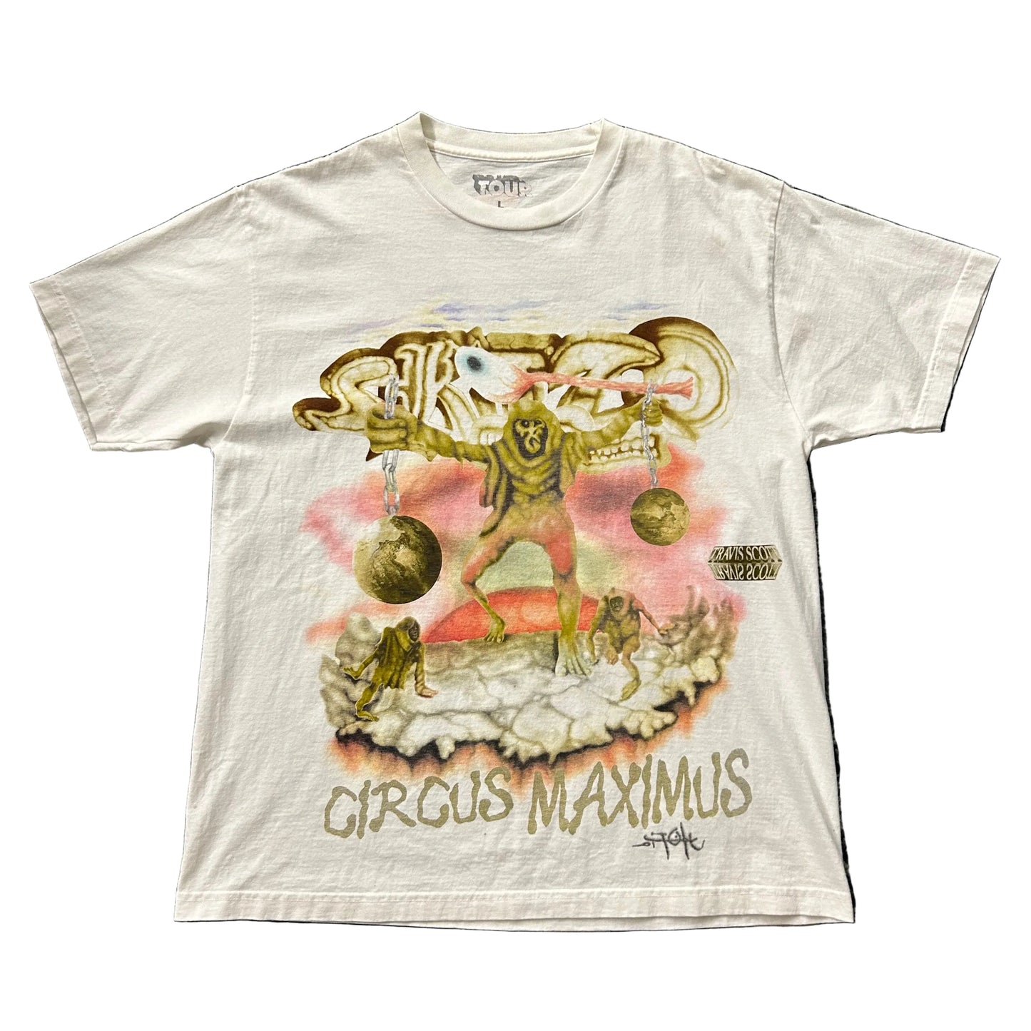 USED Travis Utopia Circus Tee Cream