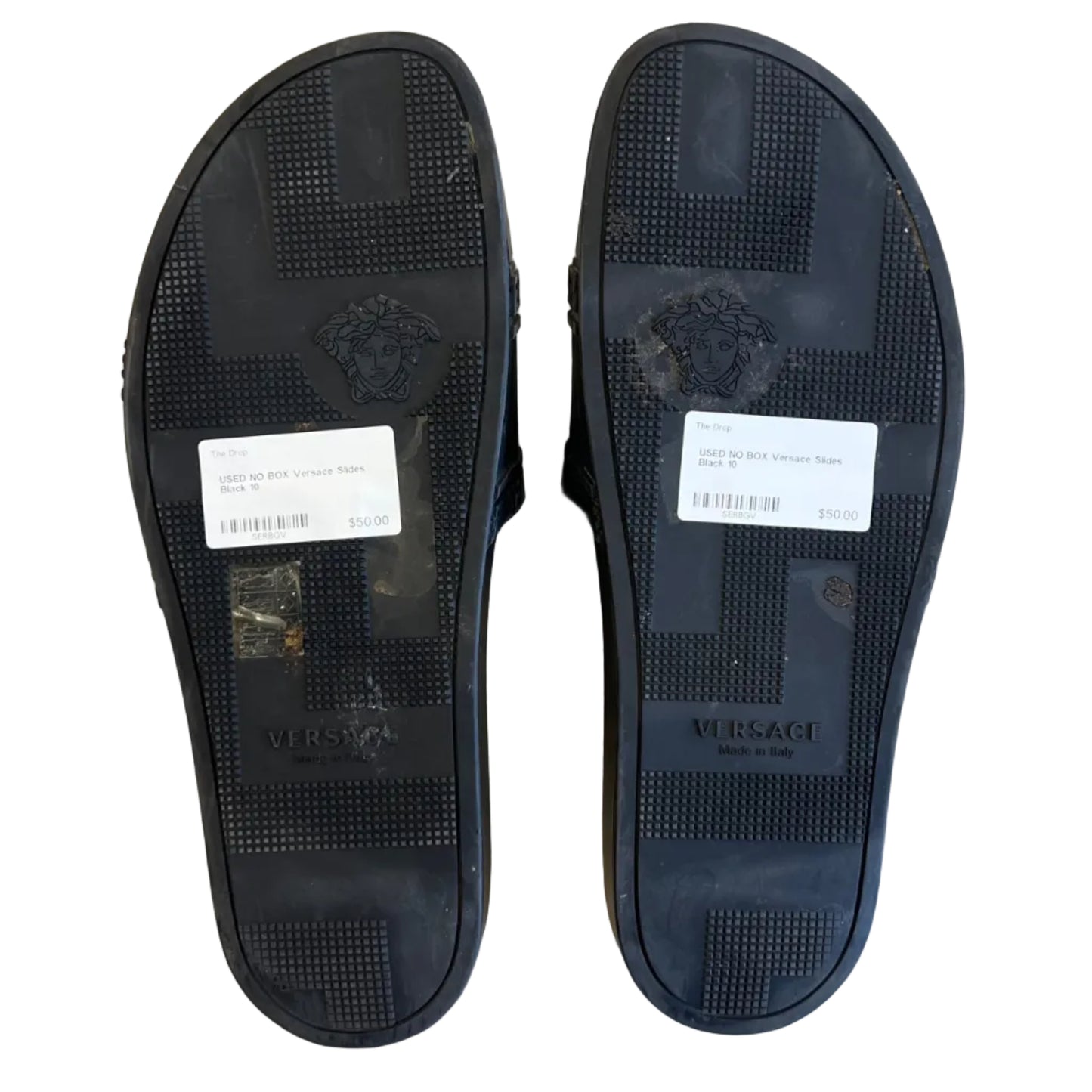 USED NO BOX Versace Slides