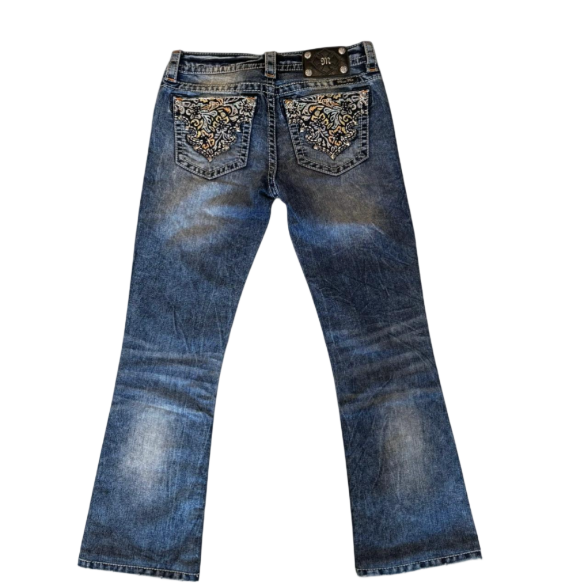 Y2k Vintage Miss Me Jeans With Flower Rhinestone