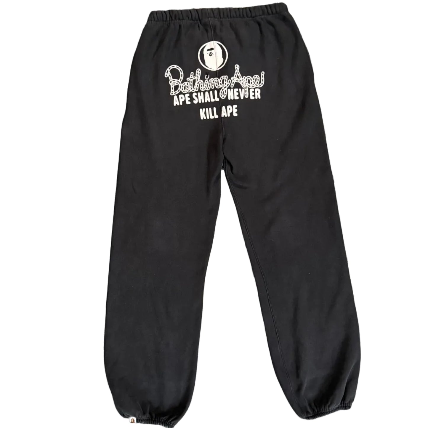 USED Bape A Bathing Ape Champion Sweatpants Black
