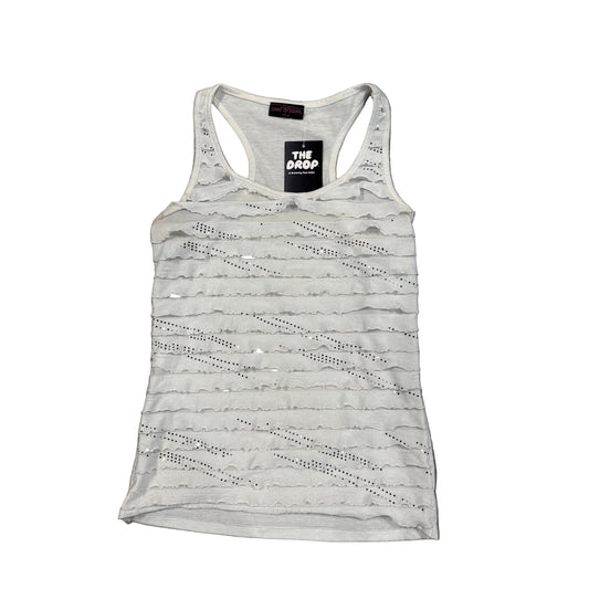 Vintage White Ruffle Tank