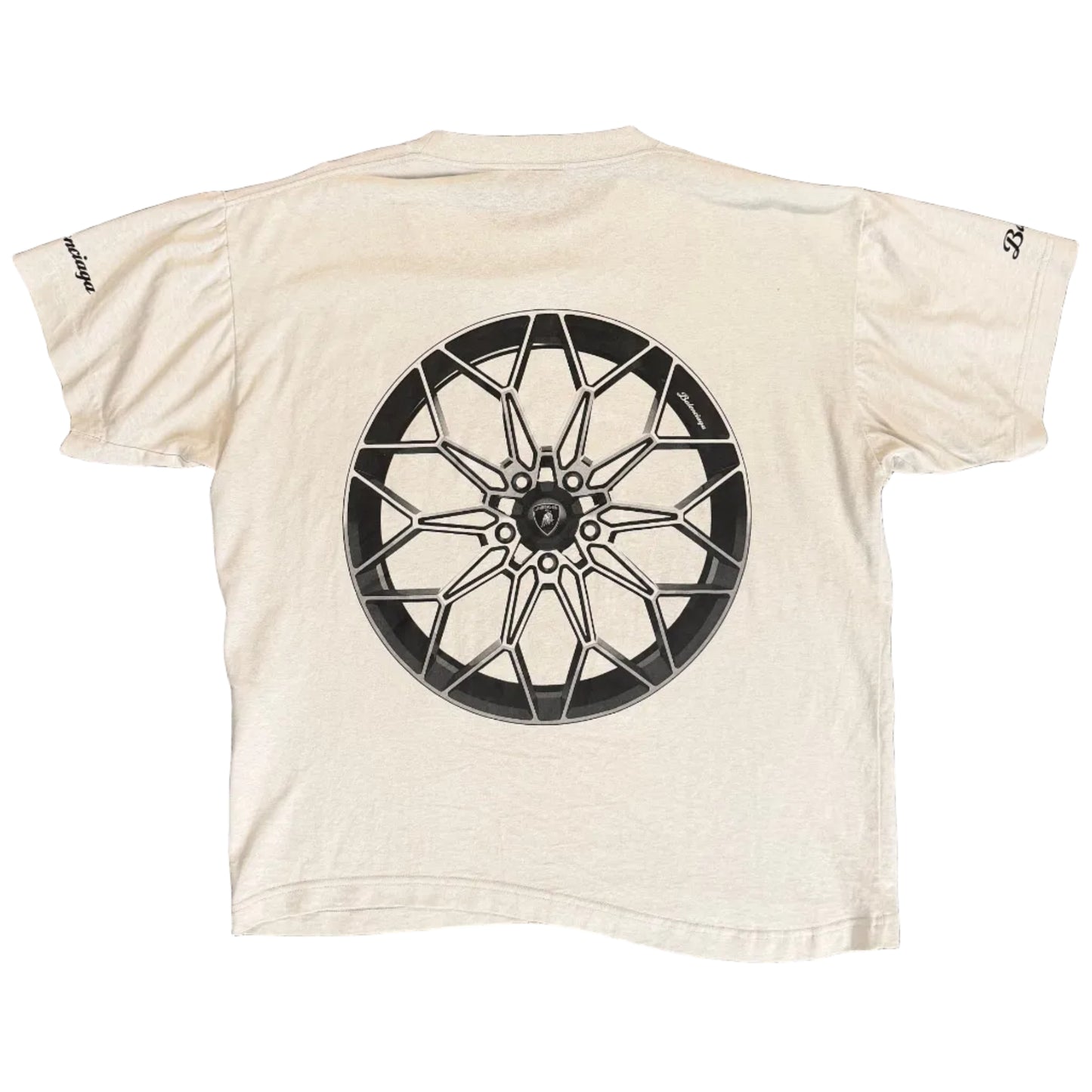 USED Balenciaga Automobili Lamborgini Tee Natural