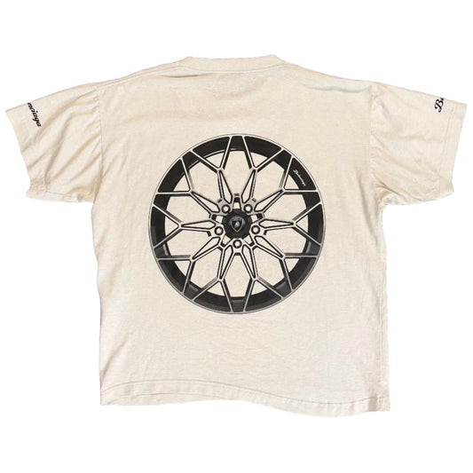 USED Balenciaga Automobili Lamborgini Tee Natural