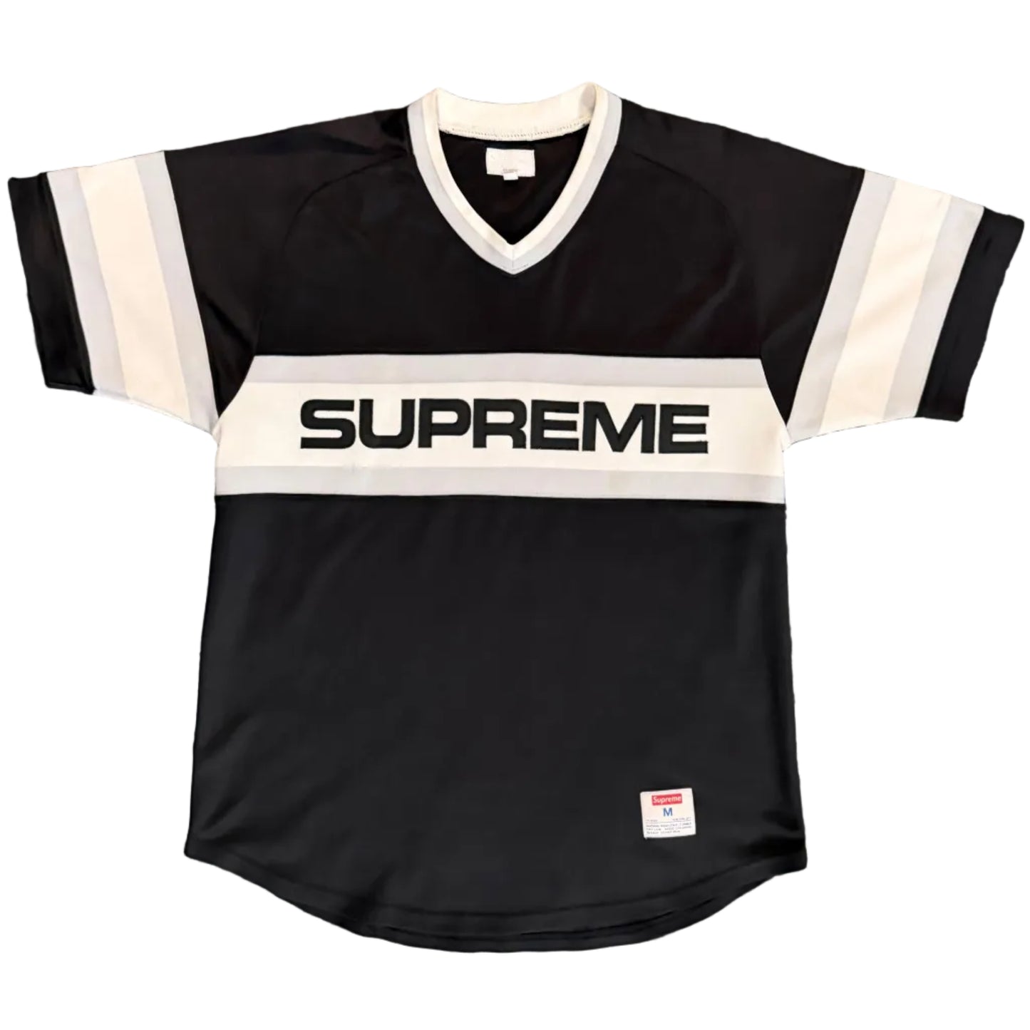 USED Supreme FW15 Baseball Jersey Black