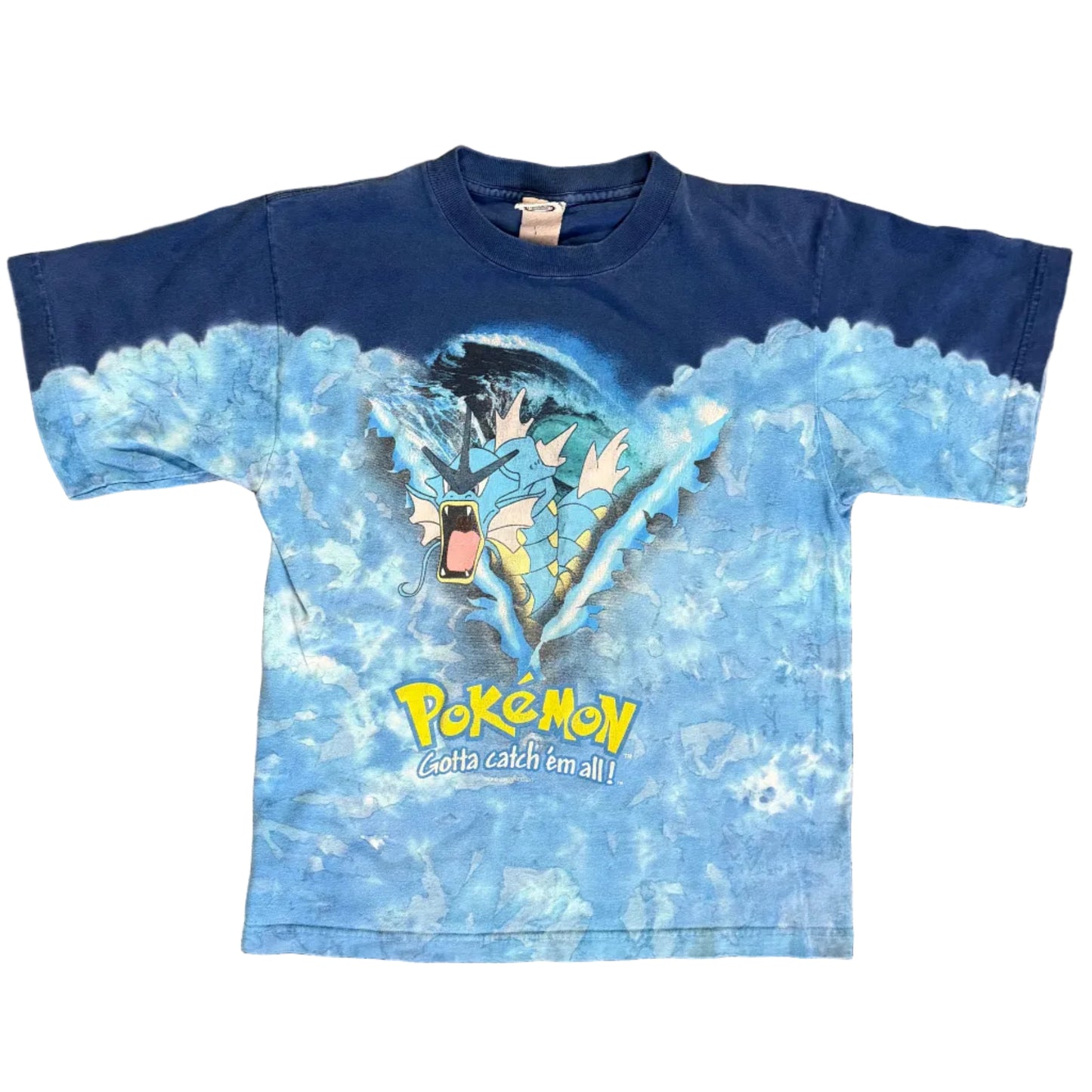 Vintage Gyarados Pokemon AOP Tee Blue
